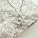 Teardrop Moissanite 3-Prong Necklace | 2.0 CT D/VVS1 Flawless Pear Cut Moissanite Solitaire Pendant | Solid S925 Silver Minimalist Jewelry