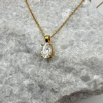 Oval Cut Moissanite 4-Prong Necklace | 1.0 CT D/VVS1 Flawless Brilliant Cut Moissanite Pendant | Solid S925 Silver Minimalist Jewelry