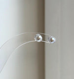 Elly’s 5.2mm Akoya ocean Natural Blue silver pearls earings: Extreme luster mirrored, s925 silver minimalist earrings studs.