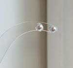 Elly’s 5.2mm Akoya ocean Natural Blue silver pearls earings: Extreme luster mirrored, s925 silver minimalist earrings studs.