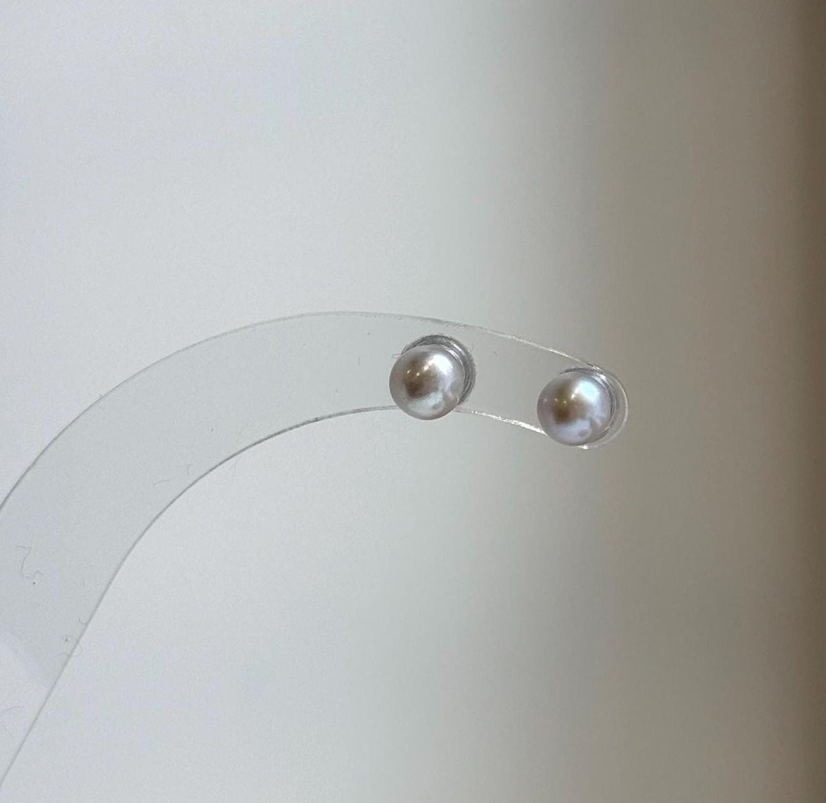 Elly’s 5.2mm Akoya ocean Natural Blue silver pearls earings: Extreme luster mirrored, s925 silver minimalist earrings studs.