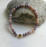 Elly’s Natural Multicolor Pearls Bracelet: Extreme luster mirrored, S925 silver Bracelet.high quality colorful pearls bracelet for her daily office wear