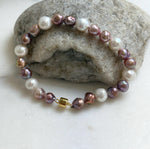 Elly’s Natural Multicolor Pearls Bracelet: Extreme luster mirrored, S925 silver Bracelet.high quality colorful pearls bracelet for her birthday