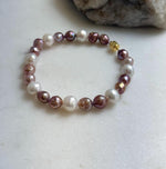 Elly’s Natural Multicolor Pearls Bracelet: Extreme luster mirrored, S925 silver Bracelet.high quality colorful pearls bracelet for her birthday
