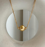 Elly’s 13.3mm South Sea deep golden Ocean Pearl Necklace set: Extreme luster mirrored, S925 silver chain set. To 19.1”. high quality south sea golden pearl fancy pendant necklace set for her graduation