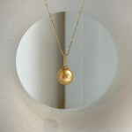 Elly’s 11.2mm Genius South sea deep tea gold ocean pearl Pendant: Extreme luster, s925 silver 18k gold plated pendant. gift for her
