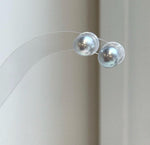 Elly’s 8.7mm Akoya blue silver ocean Pearls Earrings Studs: Extreme luster Mirrored, S925 silver minimalist earring.