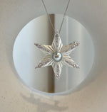 Elly’s 8.9mm Akoya ocean pearl Star brooch pendant 2in1: Extreme luster mirrored, 4.5cm dia. high quality daily office pearl brooch for her