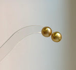 Elly’s 10mm Genius natural South sea Deep Tea Gold ocean Pearls Earrings studs: Extreme luster, S925 silver minimalist earrings studs. high quality golden ocean pearl earrings for her birthday