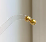 Elly’s 10mm Genius natural South sea Deep Tea Gold ocean Pearls Earrings studs: Extreme luster, S925 silver minimalist earrings studs. high quality golden ocean pearl earrings for her anniversary