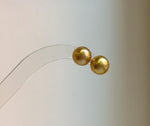 Elly’s 10mm Genius natural South sea Deep Tea Gold ocean Pearls Earrings studs: Extreme luster, S925 silver minimalist earrings studs. high quality golden ocean pearl earrings for her