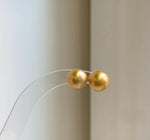 Elly’s 10.4mm Edison ultra gold Pearls Earrings Studs: Extreme luster Mirrored, S925 silver minimalist earrings studs.
