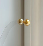 Elly’s 11.9mm Genius natural South sea Deep Tea Gold ocean Pearls Earrings studs: Extreme luster, S925 silver minimalist earrings studs.