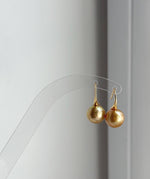 Elly’s South sea deep tea gold ocean pearl High heel earrings hooks: Extreme luster, S925 silver with gold plated minimalist earrings. daily office golden pearl earrings for her