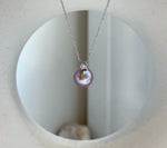 Elly’s 10.3mm Edison Rose Mauve Pearl Pendant: Extreme luster, 1.4cm high, s925 silver minimalist pendant necklace set. high quality rose pearl pendant for her anniversary