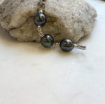 Elly’s 3pcs Tahitian Ocean Pearls Necklace extended chain: 10.3-10.6mm, 3” long, S925 silver chain.