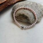 Elly’s Bracelet Pale pink Pearls: Extreme luster mirrored, 4.5-5mm, S925 silver clips Bracelet, different sizes.