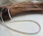 Elly’s 4.7-5.3mm Insale Freshwater White Pearls Necklace: Extreme luster mirrored, To 18.9”, S925 silver necklace strand. daily office small pearls necklace gift for her Mother’s Day