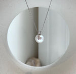 Elly’s 9.9mm Edison white Pearl Pendant: Extreme luster, 1.4cm high, s925 silver minimalist pendant necklace set.