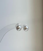 Elly’s 8.5mm Akoya blue silver ocean Pearls Earrings Studs: Extreme luster Mirrored, S925 silver minimalist earring.