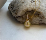 Elly’s 10.6mm Genius South sea deep tea gold ocean pearl Pendant: Extreme luster, 2.1cm high, s925 silver pendant.