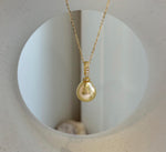 Elly’s 10.6mm Genius South sea deep tea gold ocean pearl Pendant: Extreme luster, 2.1cm high, s925 silver pendant.