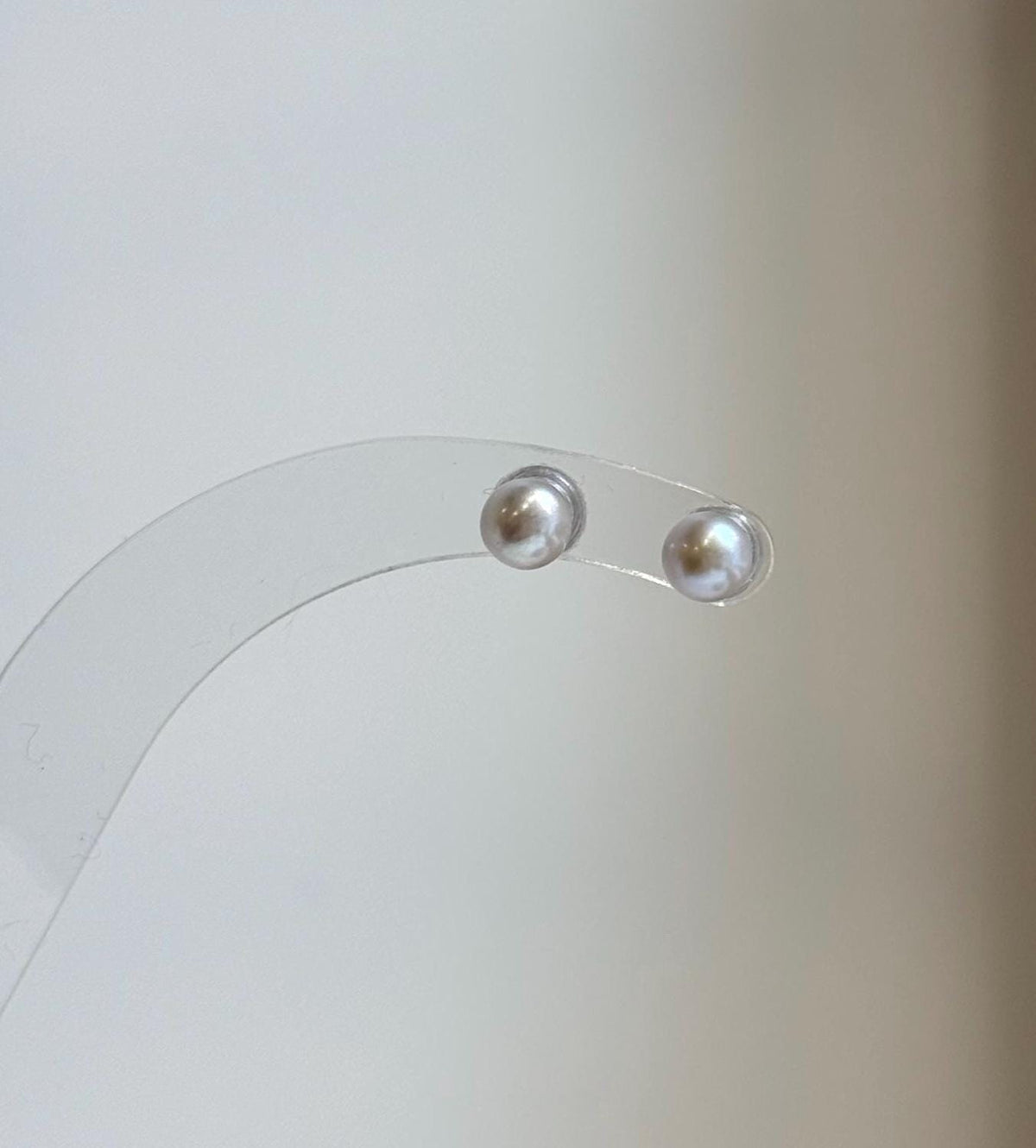 Elly’s 5.2mm Akoya ocean Natural Blue silver pearls earings: Extreme luster mirrored, s925 silver minimalist earrings studs.