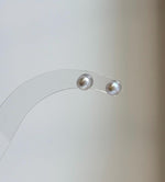 Elly’s 5.2mm Akoya ocean Natural Blue silver pearls earings: Extreme luster mirrored, s925 silver minimalist earrings studs.