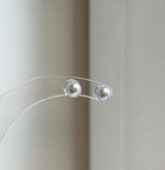 Elly’s 5.2mm Akoya ocean Natural Blue silver pearls earings: Extreme luster mirrored, s925 silver minimalist earrings studs.