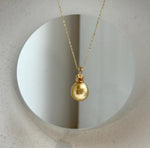 Elly’s 10.8mm Genius South sea deep tea gold ocean pearl Pendant: Extreme luster, 2cm high, s925 silver 18k gold plated pendant. daily office golden ocean pearl pendant for her