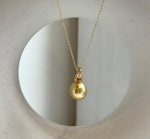 Elly’s 10.8mm Genius South sea deep tea gold ocean pearl Pendant: Extreme luster, 2cm high, s925 silver 18k gold plated pendant. daily office golden ocean pearl pendant for her anniversary