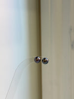 Elly’s 8.7mm Purple Plum Freshwater Pearls Earrings Studs: Extreme luster Mirrored, S925 silver minimalist earrings studs.
