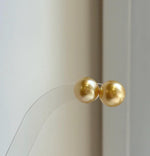 Elly’s 11.9mm Genius natural South sea Deep Tea Gold ocean Pearls Earrings studs: Extreme luster, S925 silver minimalist earrings studs.