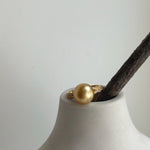 Elly’s 10.4mm South sea deep tea gold ocean pearl Ring: Extreme luster, S925 silver with gold plated adjustable minimalist Ring.