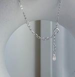 Elly’s 10.2mm Tahitian Ocean Pearl Silver platinum pearl pendant, S925 silver chain set.