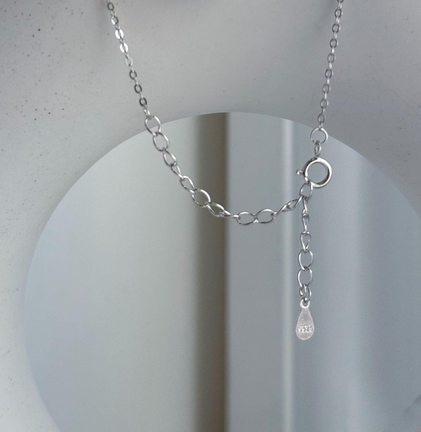 Elly’s 10.2mm Tahitian Ocean Pearl Silver platinum pearl pendant, S925 silver chain set.