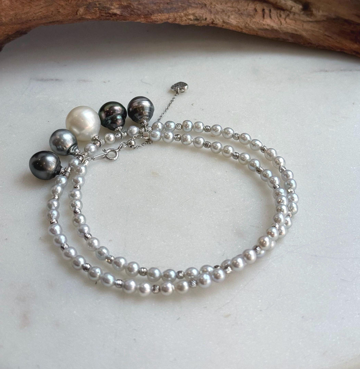 black ocean pearls necklace strand