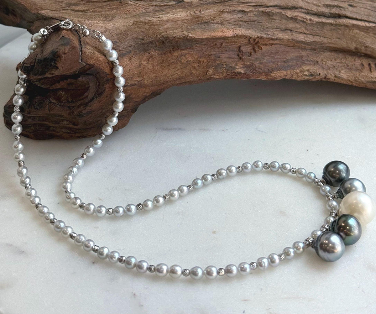 black ocean pearls necklace strand