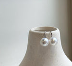Elly’s 10mm White Edison Pearls High Heel Earrings hooks: Extreme luster Mirrored, S925 silver minimalist earrings studs.