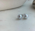 white blue Edison pearls earrings for her