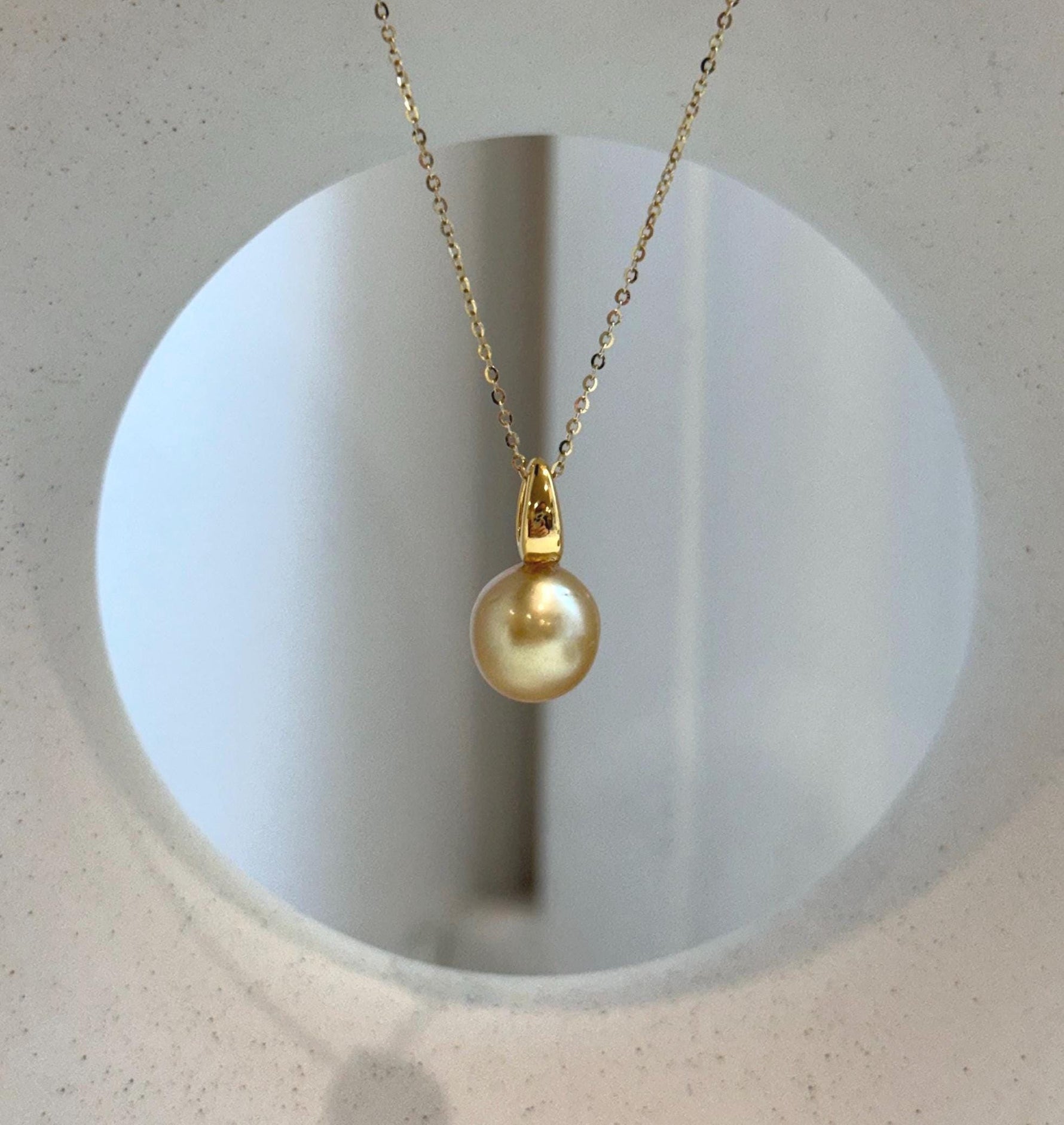 south sea deep golden ocean pearl cool fancy pendant