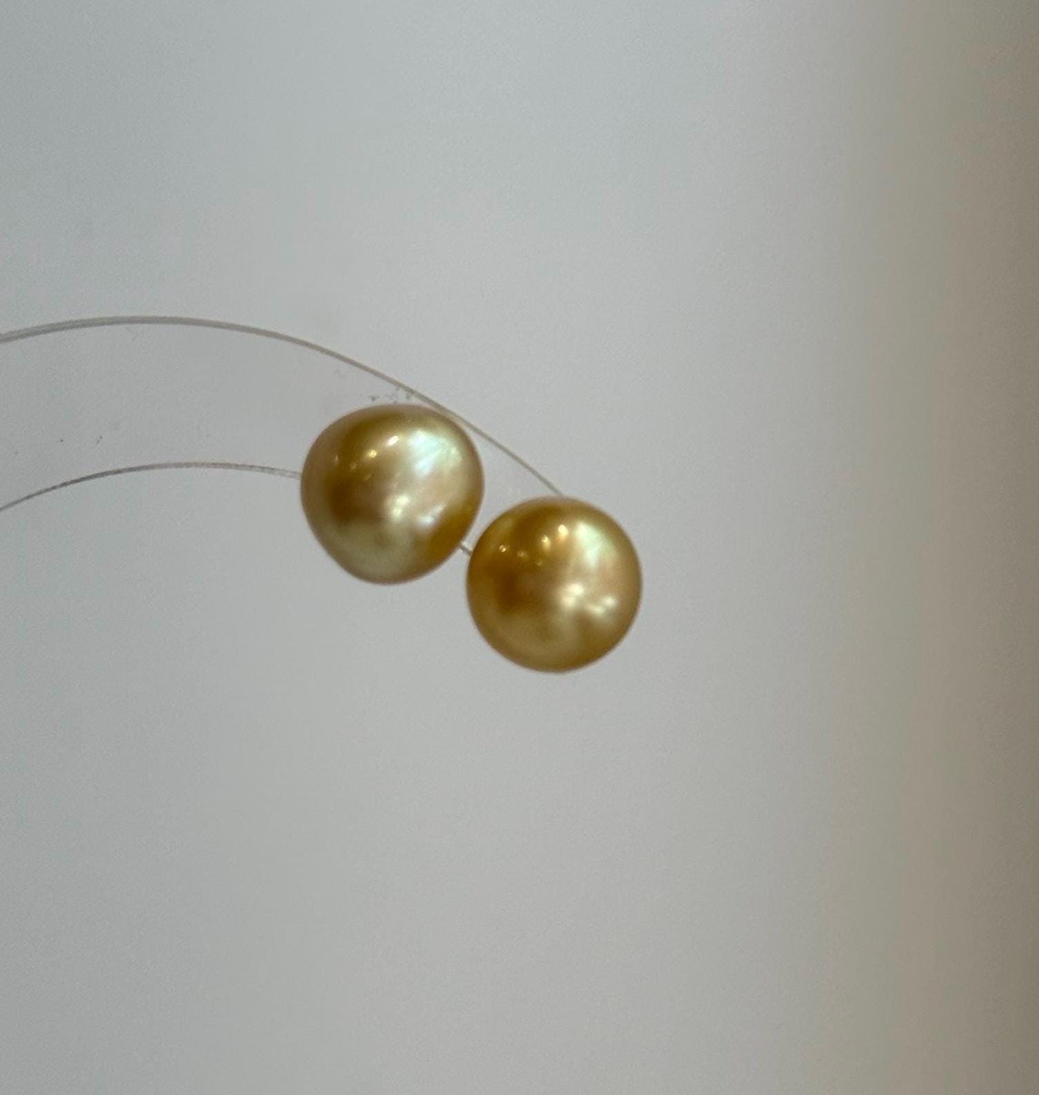 deep tea gold south sea golden ocean pearls earrings studs for her anniversary