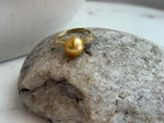 South sea deep golden ocean pearl Sterling silver daily office ring
