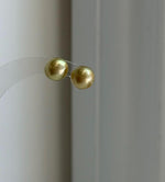 Elly’s 9.4mm Genius natural South sea Deep Tea Gold ocean Pearls Earrings studs: Extreme luster, S925 silver minimalist earrings studs.