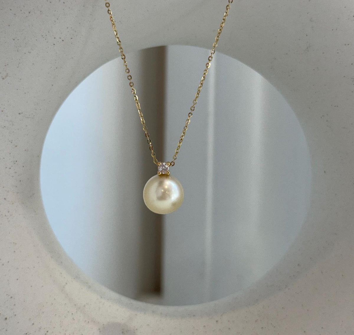 Elly’s 10.8mm South Sea Golden Ocean Pearl Pendant: Extreme luster, 1.4cm high, S925 Silver Vintage pendant. high quality golden ocean pearl pendant for her birthday