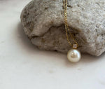 Elly’s 10.8mm South Sea Golden Ocean Pearl Pendant: Extreme luster, 1.4cm high, S925 Silver Vintage pendant. high quality golden ocean pearl pendant for her anniversary