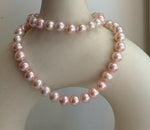 pink pearls necklace strand for her
