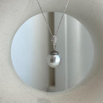 Australian ocean white silver pearl pendant