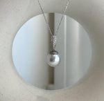Australian ocean white silver pearl pendant for her birthday