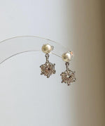 quality Moissanite ocean pearls earrings for her birthday